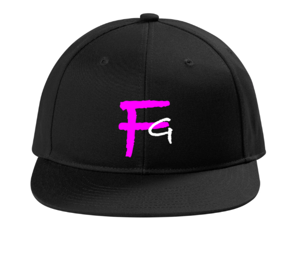 Picture of Classic Black Snapback Flat Bill Pink FG