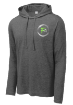 Grey Hooded-Tee with GreenFG Circle Logo	